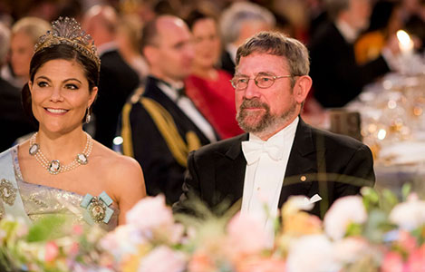 Sweden's Crown Princess Victoria and Physics Laureate J. Michael Kosterlitz
