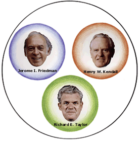 Illustration of the 1990 physics laureates