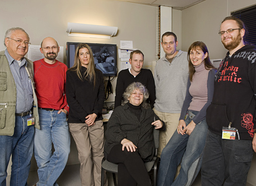 Professor Ada Yonath with some members of her team
